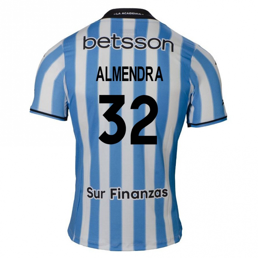 Kids Football Agustin Almendra #32 Blue White Black Home Jersey 2024/25 T-Shirt Za