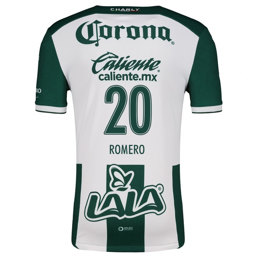 Kids Football Lia Romero #20 Green White Home Jersey 2024/25 T-Shirt Za