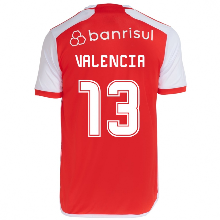 Kids Football Enner Valencia #13 Red White Home Jersey 2024/25 T-Shirt Za