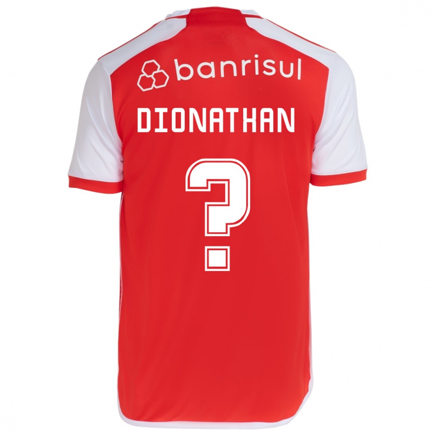 Kids Football Dionathan #0 Red White Home Jersey 2024/25 T-Shirt Za