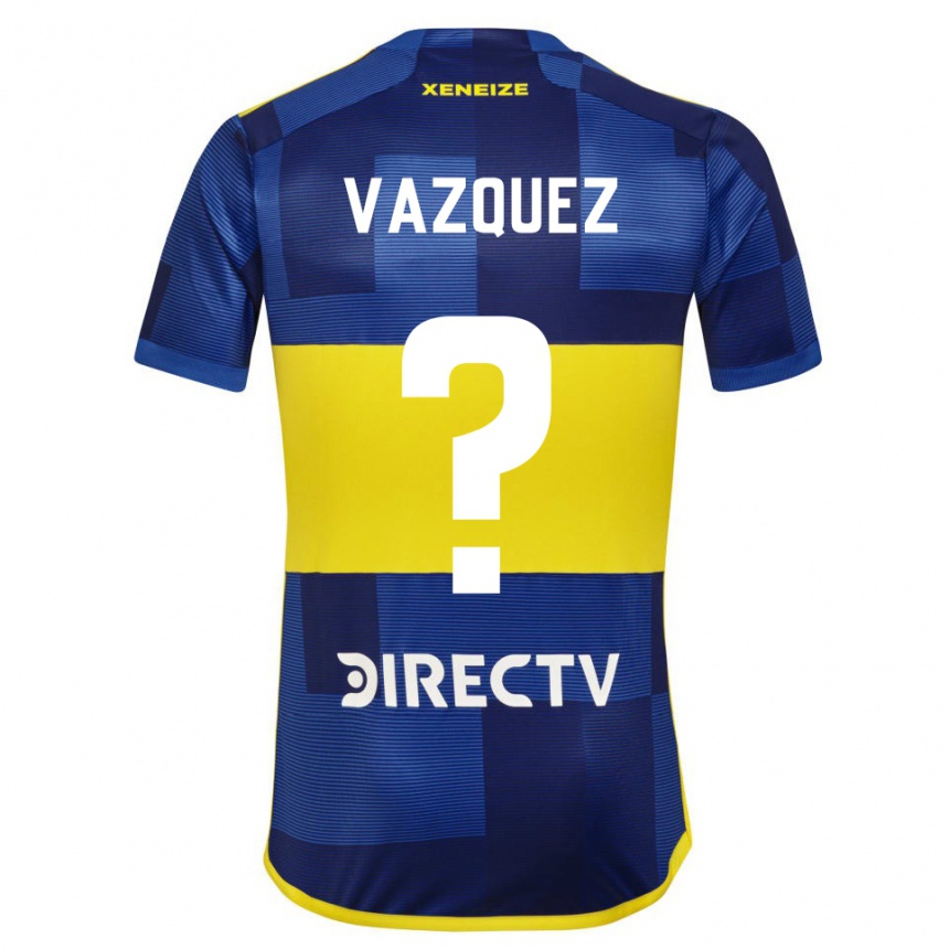 Kids Football Luis Vazquez #0 Blue Yellow Home Jersey 2024/25 T-Shirt Za