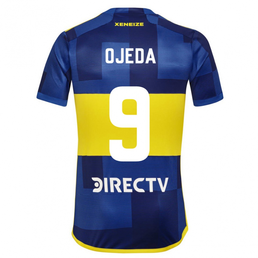 Kids Football Andrea Ojeda #9 Blue Yellow Home Jersey 2024/25 T-Shirt Za