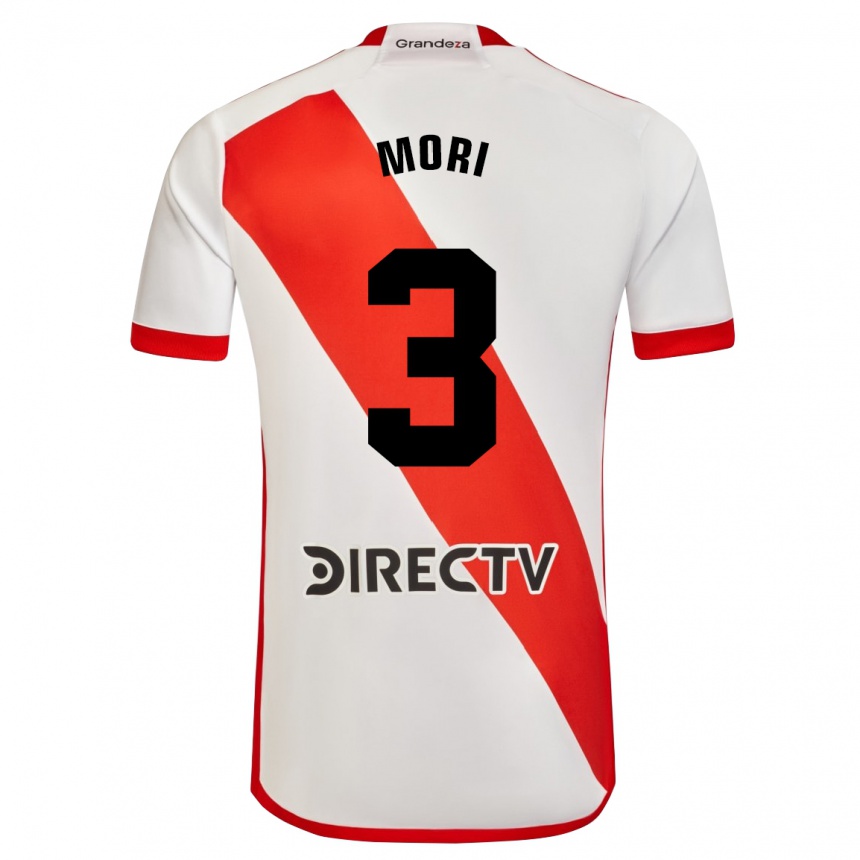 Kids Football Ramiro Funes Mori #3 White Red Home Jersey 2024/25 T-Shirt Za