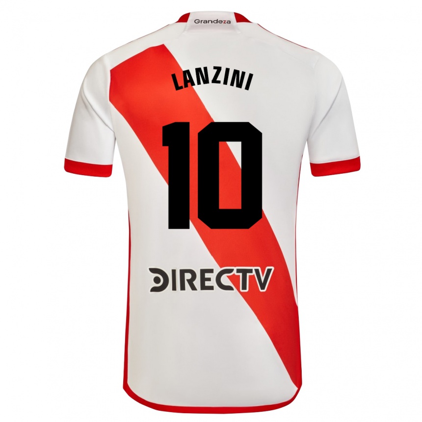 Kids Football Manuel Lanzini #10 White Red Home Jersey 2024/25 T-Shirt Za