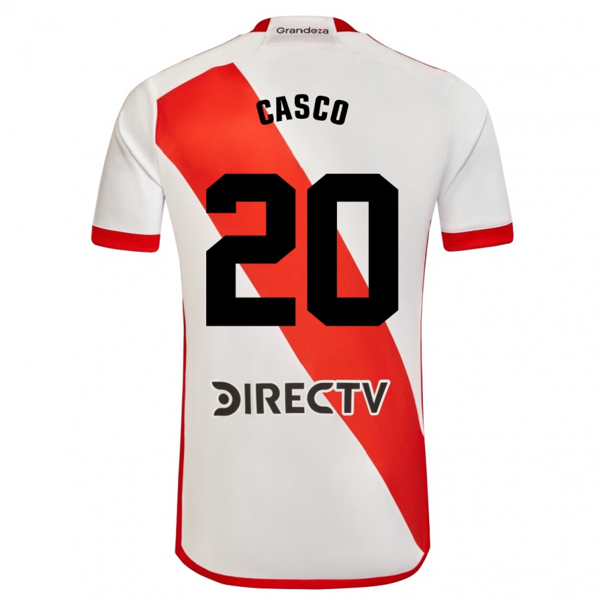 Kids Football Milton Casco #20 White Red Home Jersey 2024/25 T-Shirt Za