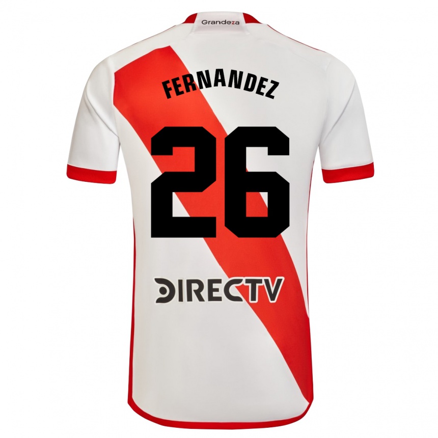 Kids Football Nacho Fernández #26 White Red Home Jersey 2024/25 T-Shirt Za