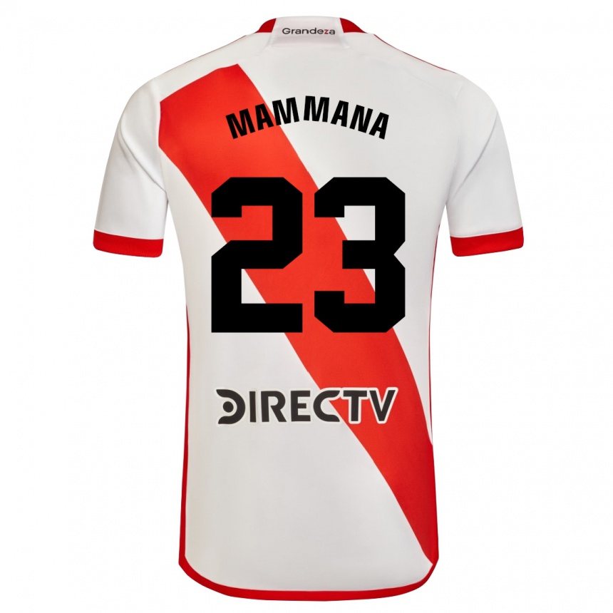 Kids Football Emanuel Mammana #23 White Red Home Jersey 2024/25 T-Shirt Za