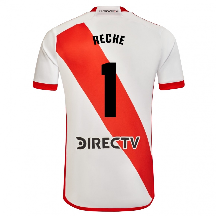 Kids Football Abril Reche #1 White Red Home Jersey 2024/25 T-Shirt Za