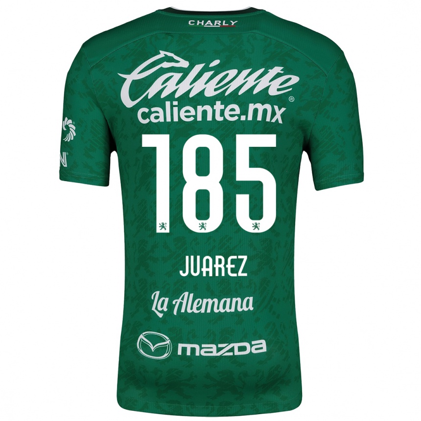 Kids Football Moisés Juárez #185 Green White Home Jersey 2024/25 T-Shirt Za