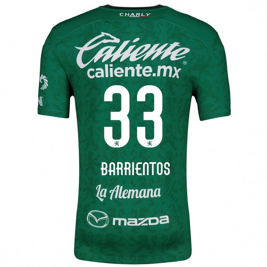 Kids Football Yashira Barrientos #33 Green White Home Jersey 2024/25 T-Shirt Za