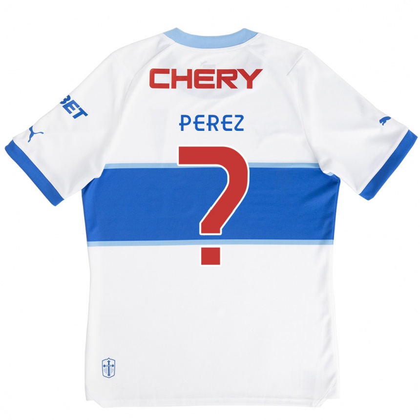 Kids Football Ignacio Pérez #0 White Blue Home Jersey 2024/25 T-Shirt Za