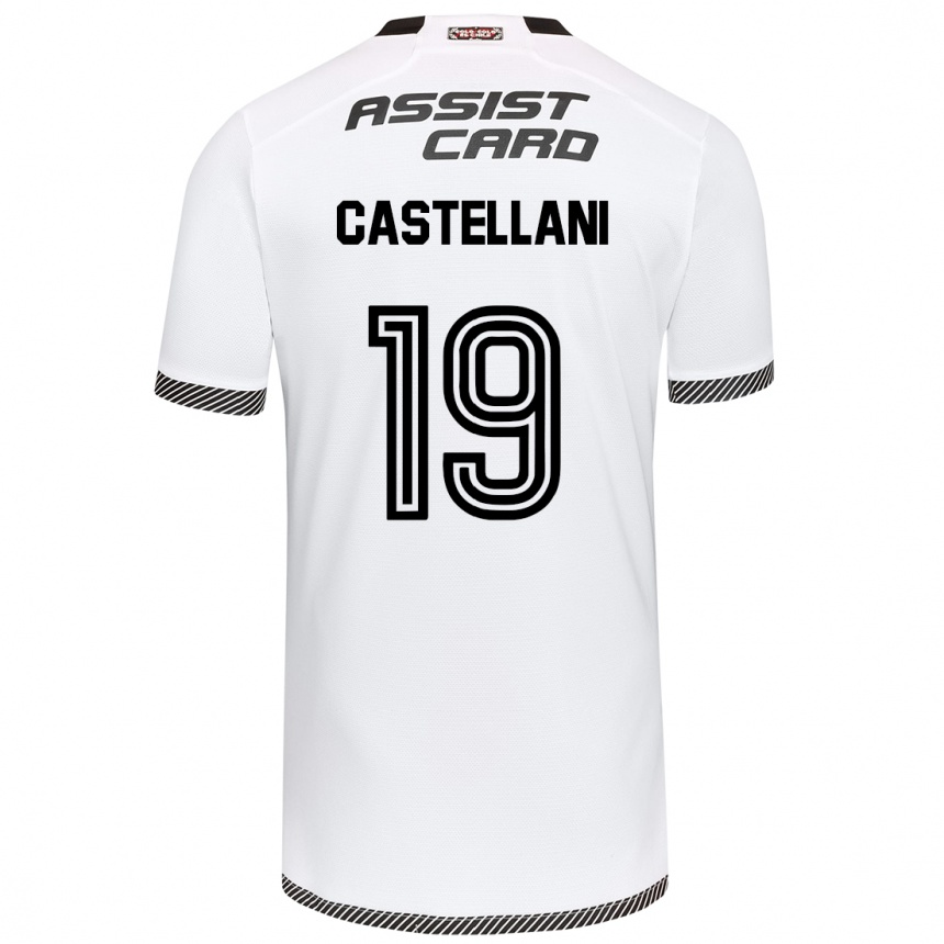 Kids Football Gonzalo Castellani #19 White Black Home Jersey 2024/25 T-Shirt Za