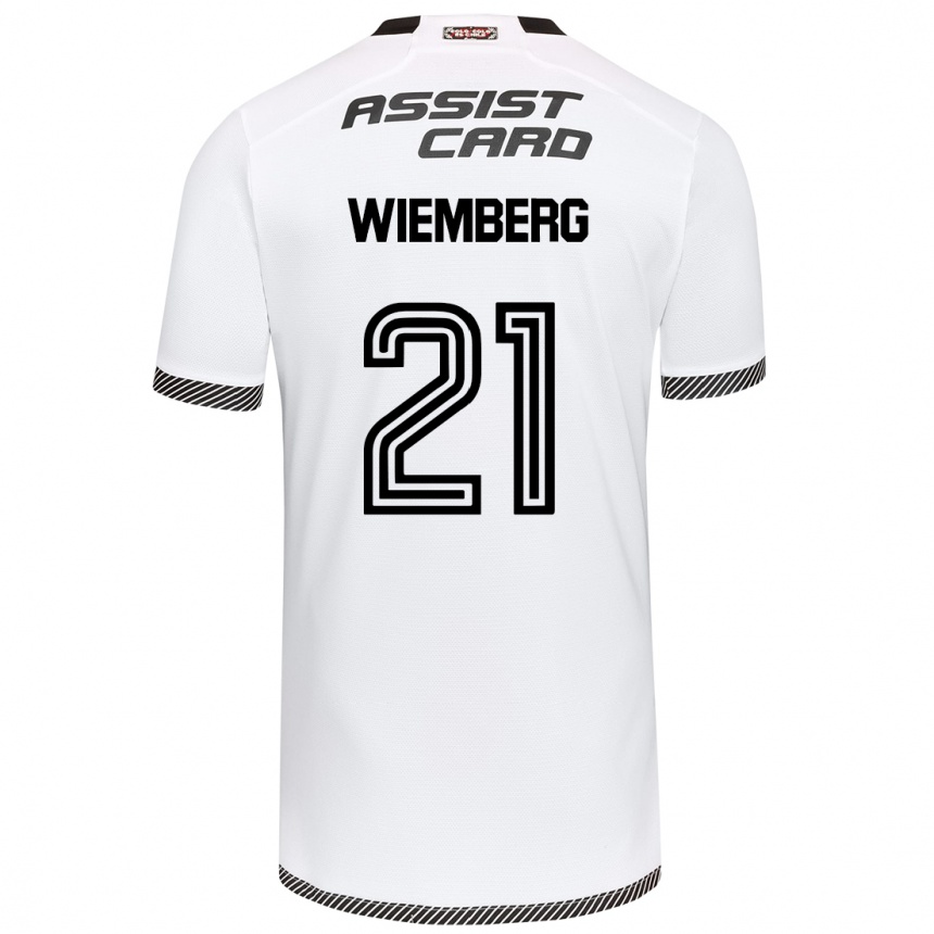 Kids Football Erick Wiemberg #21 White Black Home Jersey 2024/25 T-Shirt Za