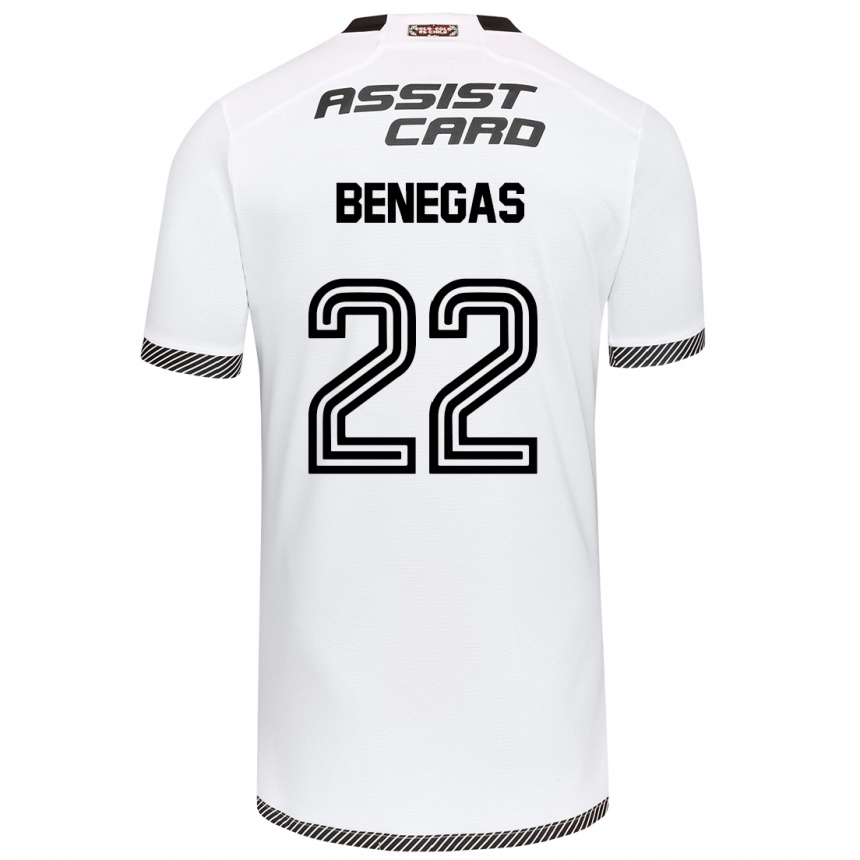 Kids Football Leandro Benegas #22 White Black Home Jersey 2024/25 T-Shirt Za