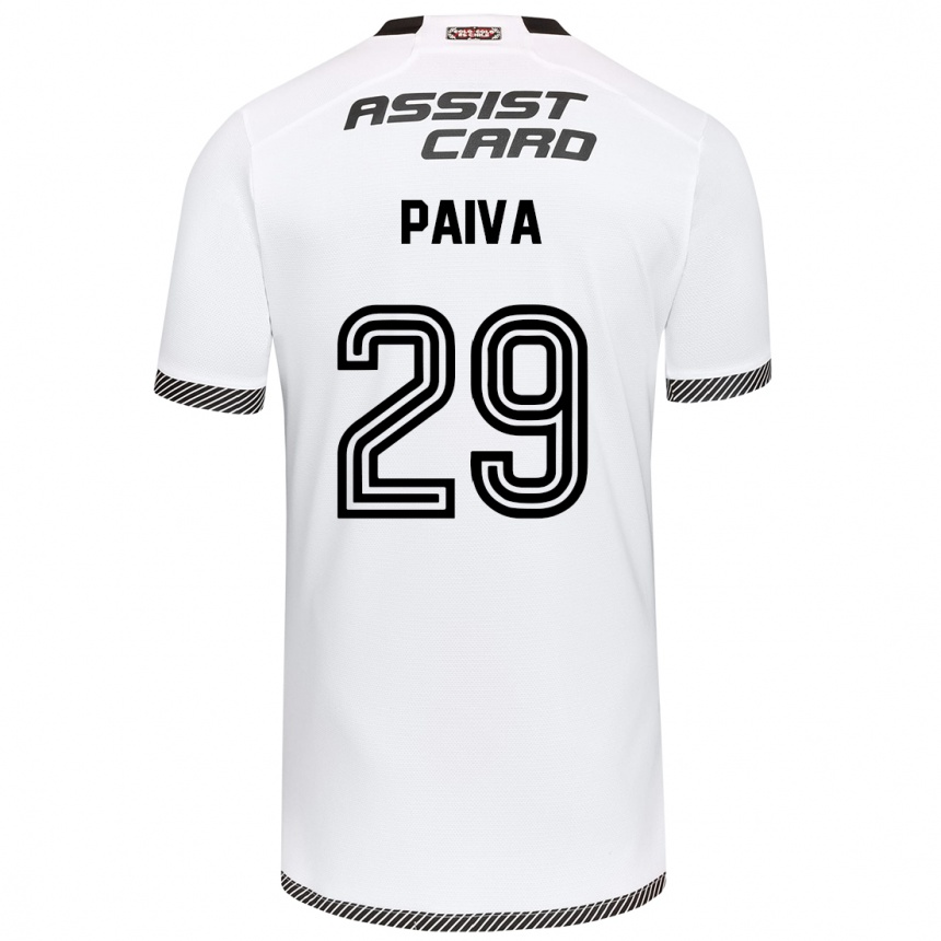 Kids Football Guillermo Paiva #29 White Black Home Jersey 2024/25 T-Shirt Za