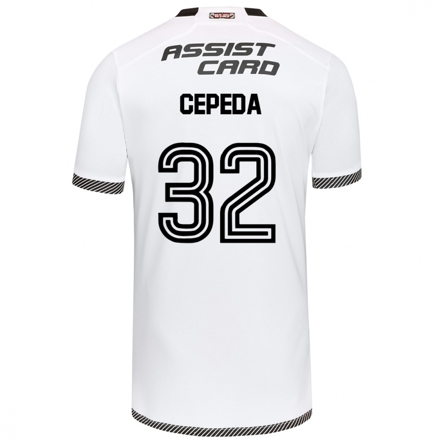 Kids Football Lucas Cepeda #32 White Black Home Jersey 2024/25 T-Shirt Za