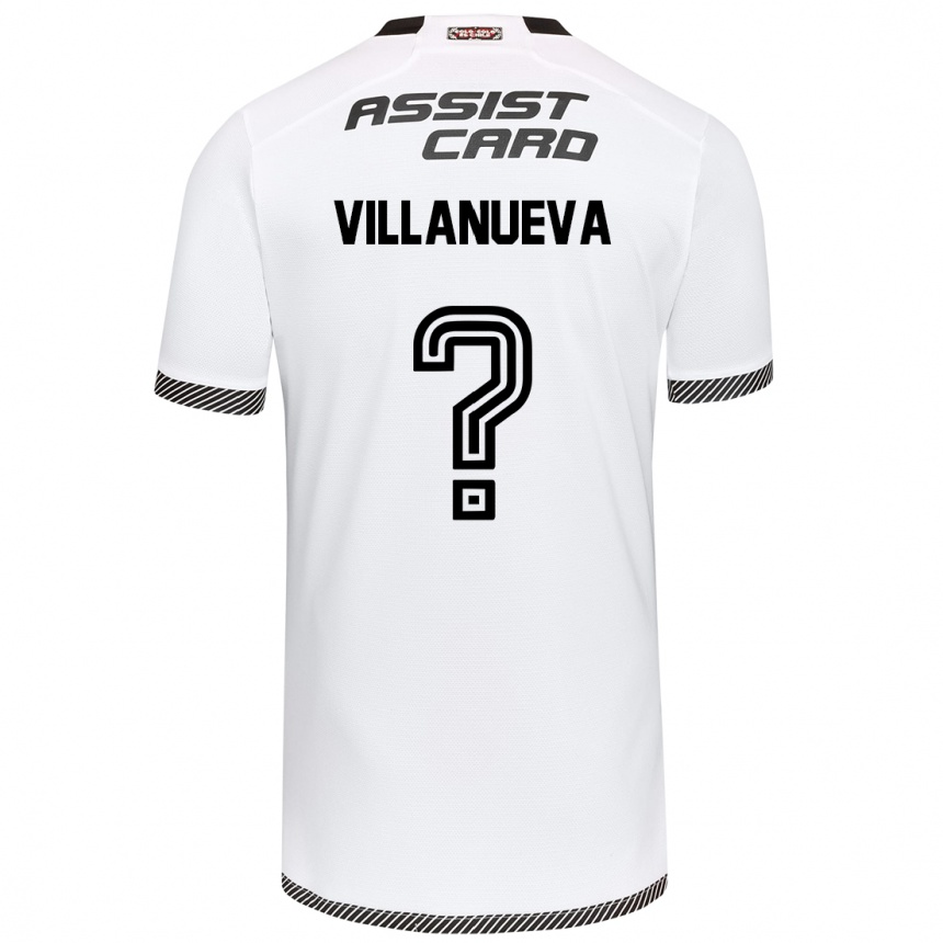 Kids Football Eduardo Villanueva #0 White Black Home Jersey 2024/25 T-Shirt Za