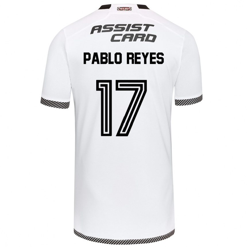 Kids Football Juan Pablo Reyes #17 White Black Home Jersey 2024/25 T-Shirt Za