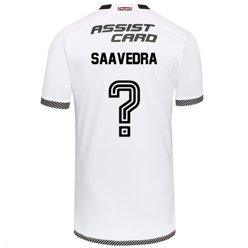 Kids Football Danilo Saavedra #0 White Black Home Jersey 2024/25 T-Shirt Za