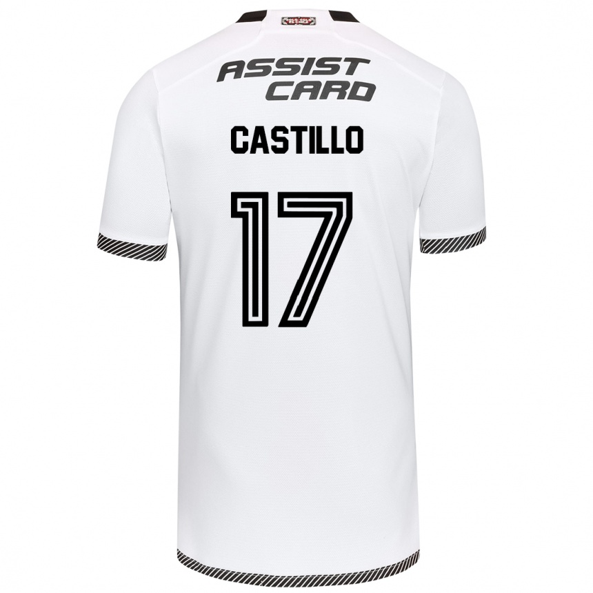 Kids Football Fabián Castillo #17 White Black Home Jersey 2024/25 T-Shirt Za