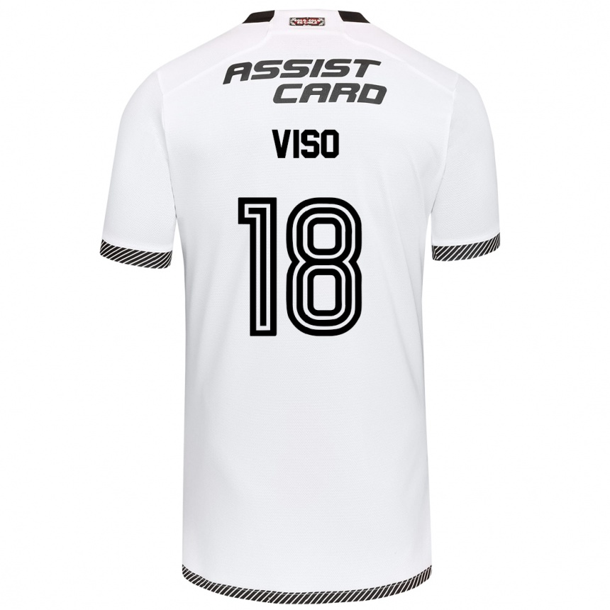 Kids Football Ysaura Viso #18 White Black Home Jersey 2024/25 T-Shirt Za