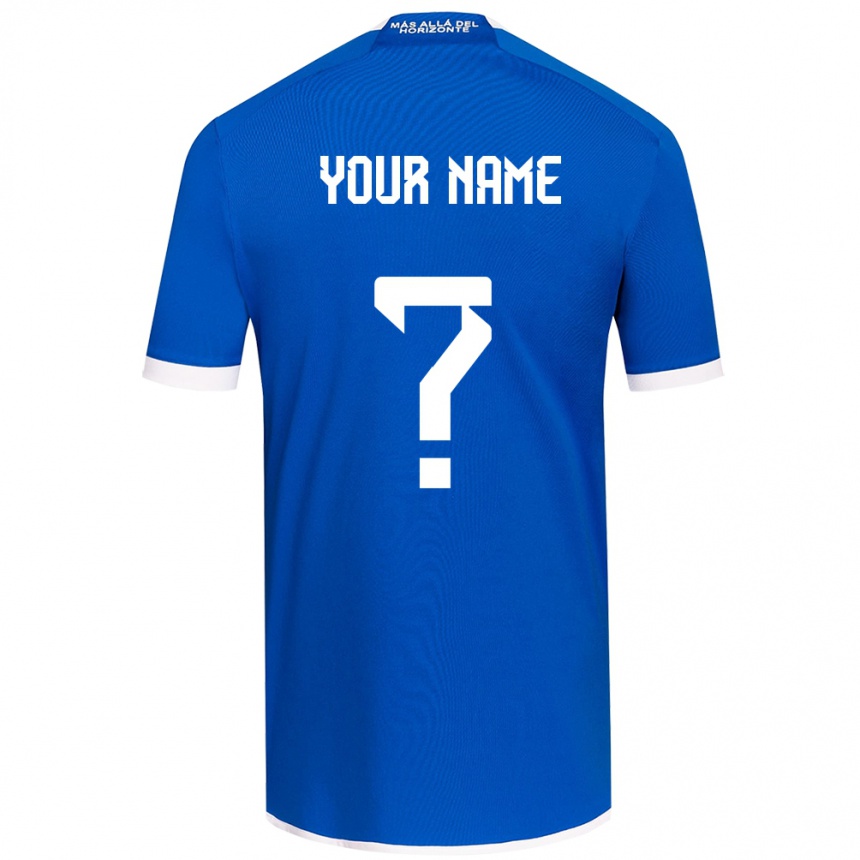 Kids Football Your Name #0 Blue White Home Jersey 2024/25 T-Shirt Za