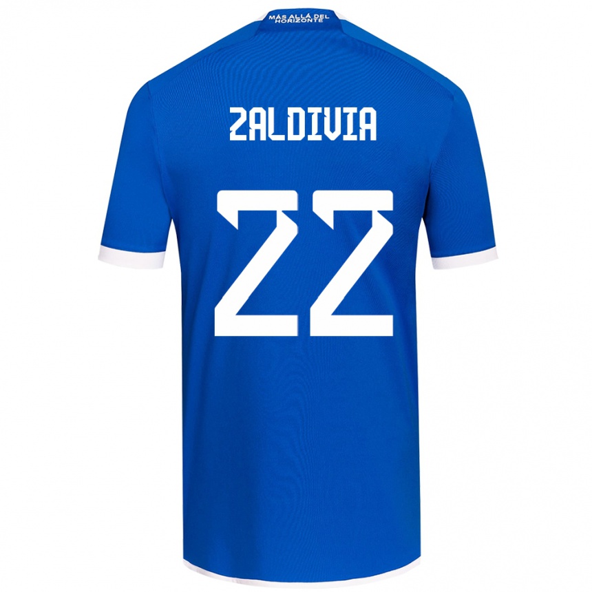 Kids Football Matías Zaldivia #22 Blue White Home Jersey 2024/25 T-Shirt Za