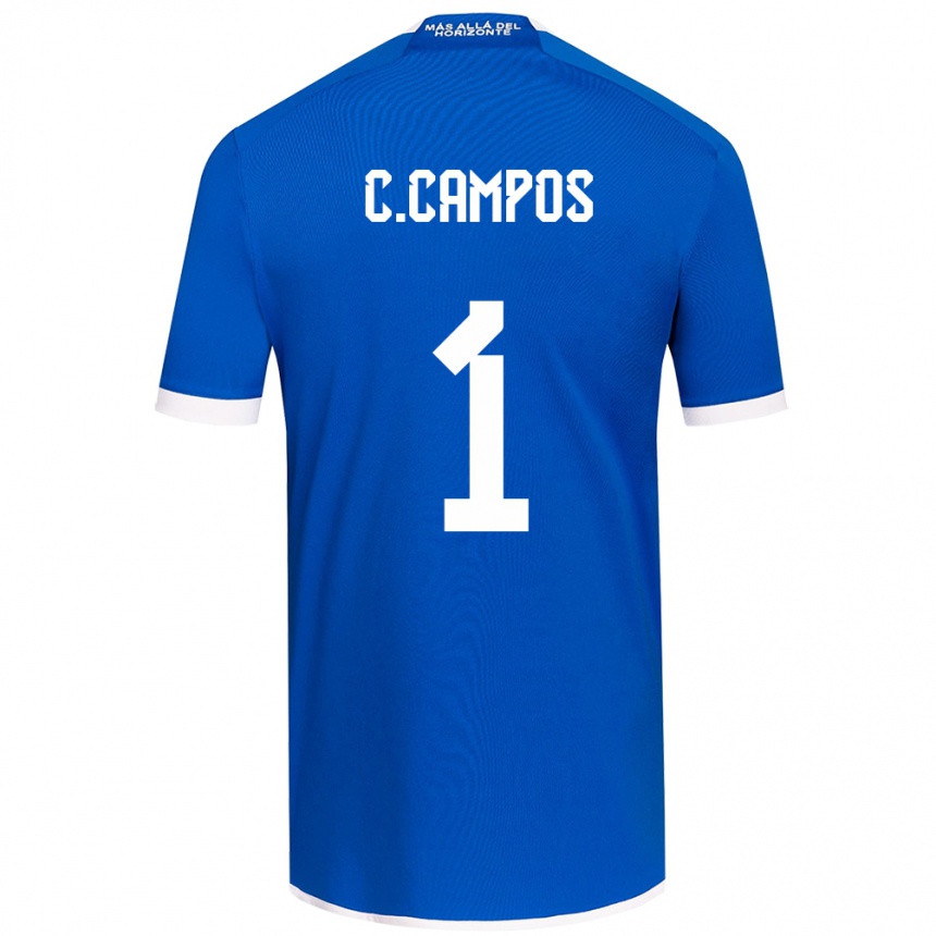 Kids Football Cristóbal Campos #1 Blue White Home Jersey 2024/25 T-Shirt Za