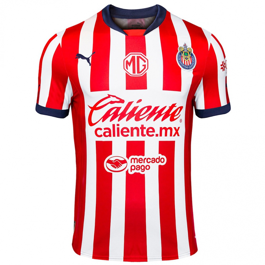 Kids Football Gerson Gutiérrez #375 Red White Blue Home Jersey 2024/25 T-Shirt Za