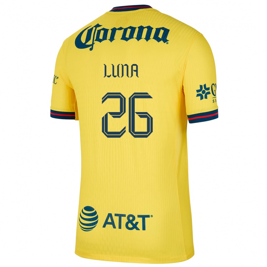 Kids Football Karen Luna #26 Yellow Blue Home Jersey 2024/25 T-Shirt Za