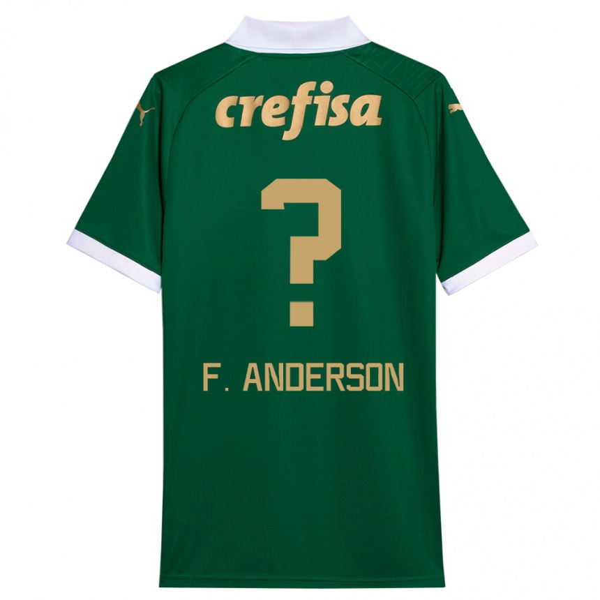 Kids Football Felipe Anderson #0 Green White Home Jersey 2024/25 T-Shirt Za