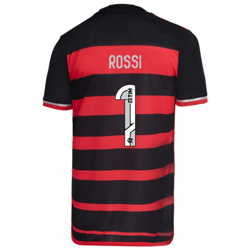 Kids Football Agustin Rossi #1 Red Black Home Jersey 2024/25 T-Shirt Za