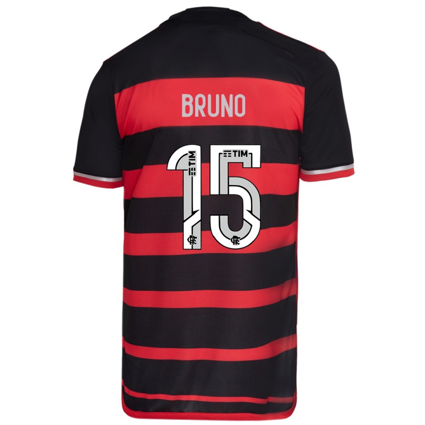 Kids Football Fabrício Bruno #15 Red Black Home Jersey 2024/25 T-Shirt Za