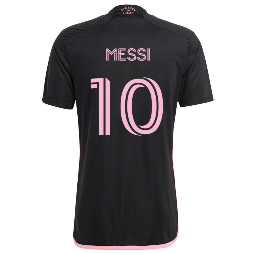 Kids Football Lionel Messi #10 Black Away Jersey 2024/25 T-Shirt Za