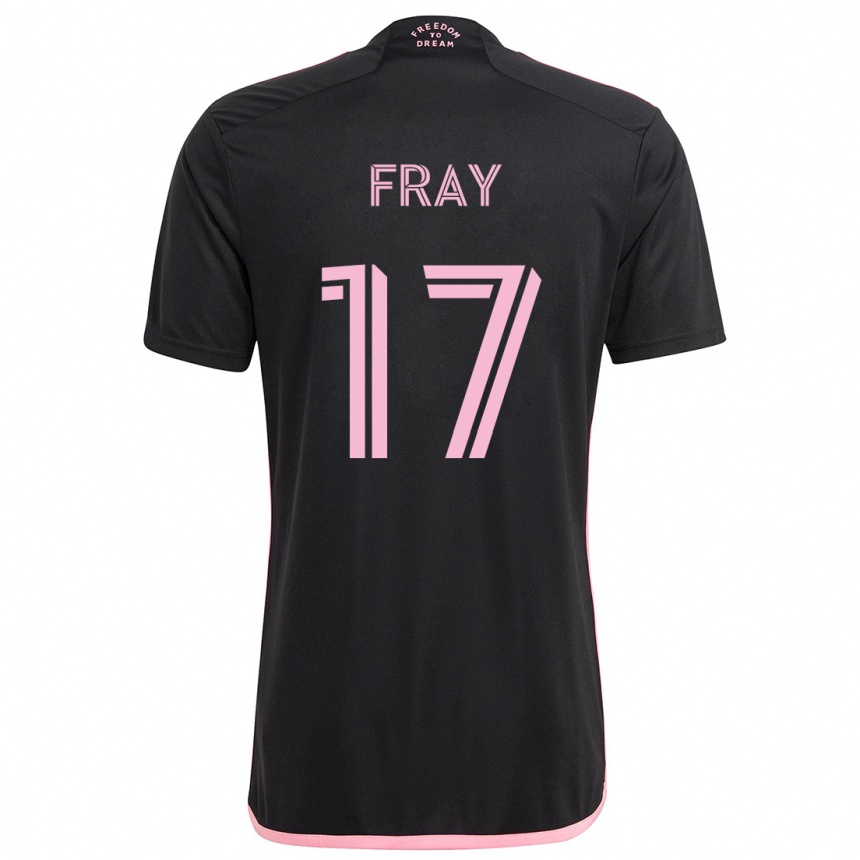 Kids Football Ian Fray #17 Black Away Jersey 2024/25 T-Shirt Za