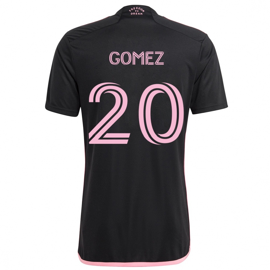 Kids Football Diego Gómez #20 Black Away Jersey 2024/25 T-Shirt Za