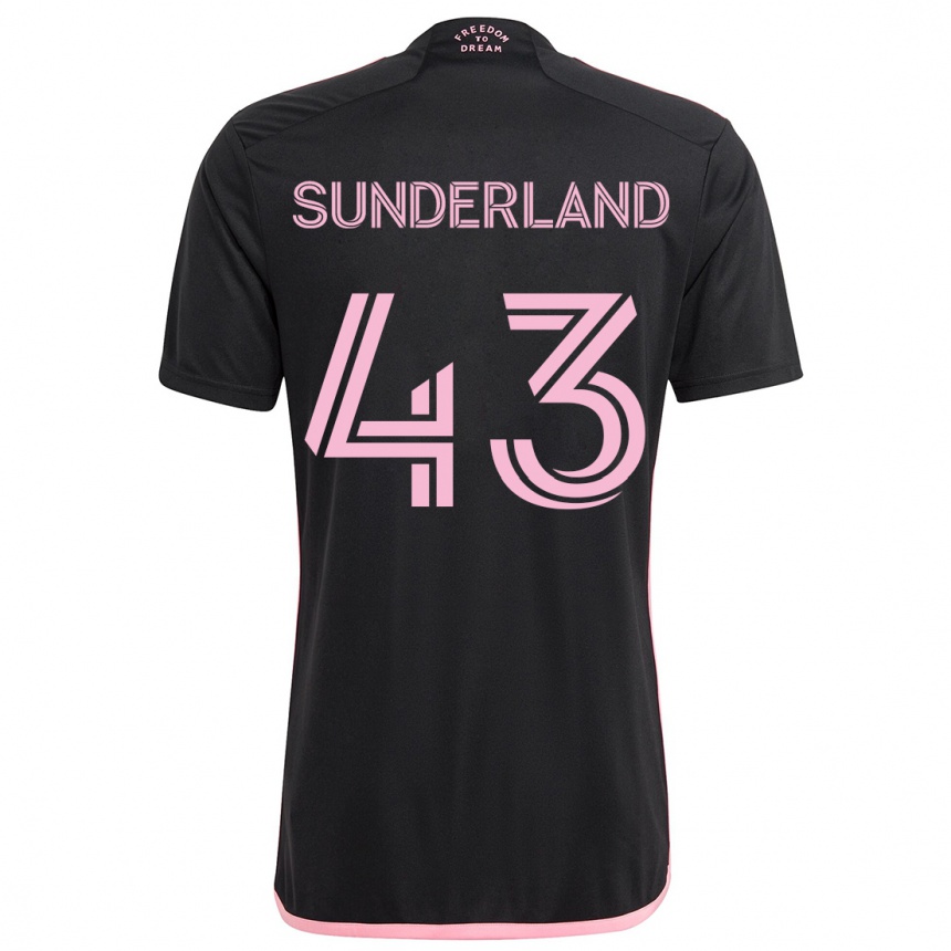 Kids Football Lawson Sunderland #43 Black Away Jersey 2024/25 T-Shirt Za