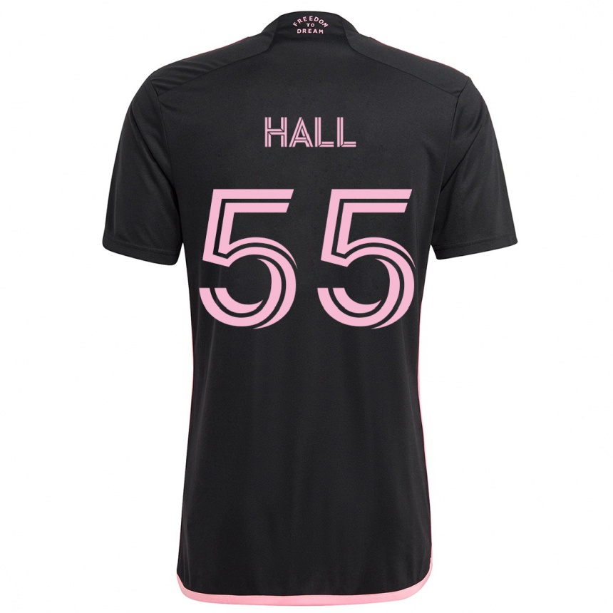 Kids Football Tyler Hall #55 Black Away Jersey 2024/25 T-Shirt Za