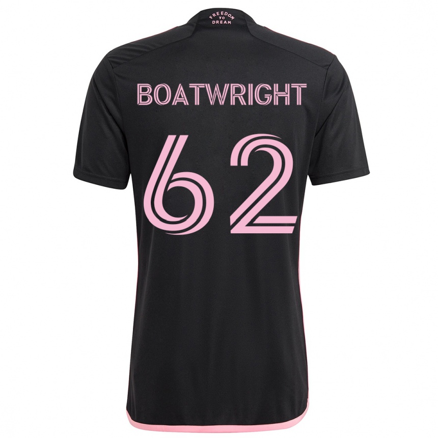 Kids Football Israel Boatwright #62 Black Away Jersey 2024/25 T-Shirt Za