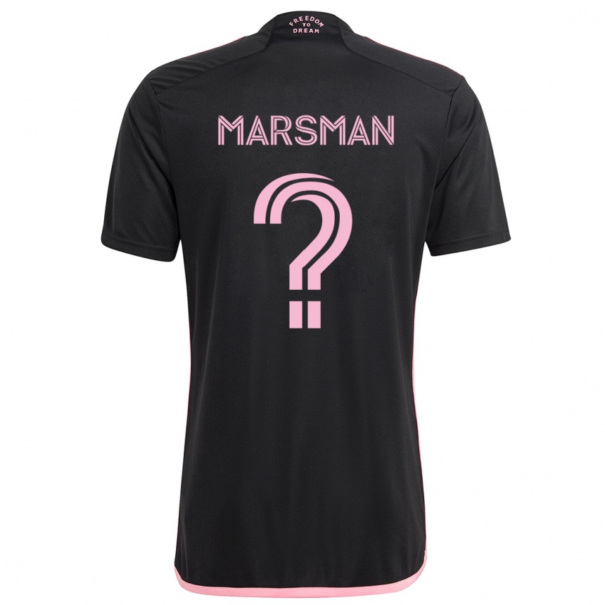 Kids Football Nick Marsman #0 Black Away Jersey 2024/25 T-Shirt Za