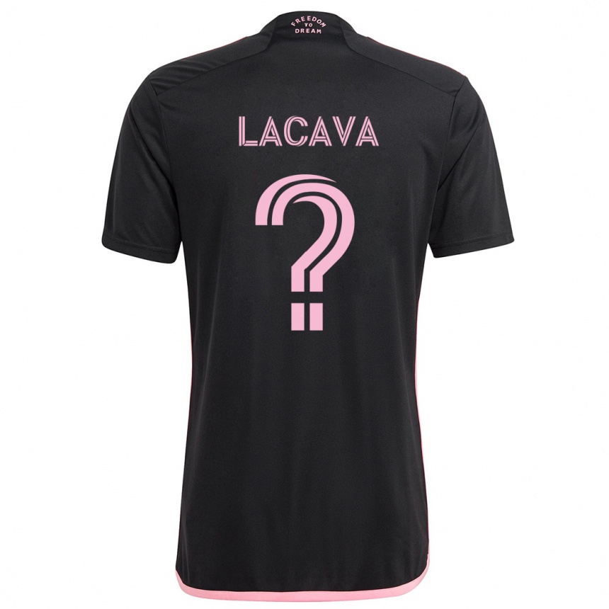 Kids Football Jake Lacava #0 Black Away Jersey 2024/25 T-Shirt Za