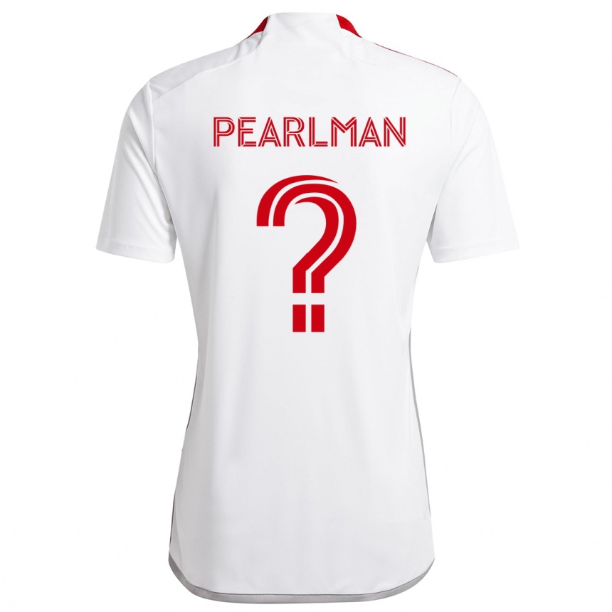 Kids Football Adam Pearlman #0 White Red Away Jersey 2024/25 T-Shirt Za