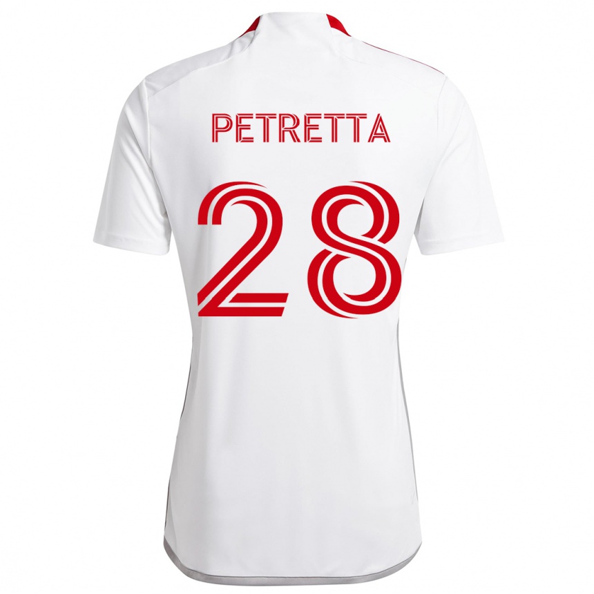 Kids Football Raoul Petretta #28 White Red Away Jersey 2024/25 T-Shirt Za