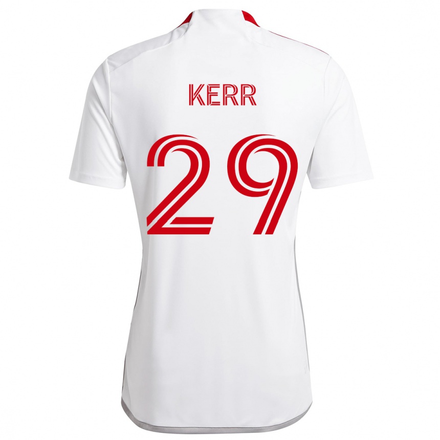 Kids Football Deandre Kerr #29 White Red Away Jersey 2024/25 T-Shirt Za