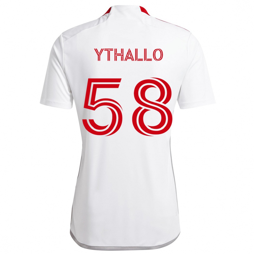 Kids Football Ythallo #58 White Red Away Jersey 2024/25 T-Shirt Za