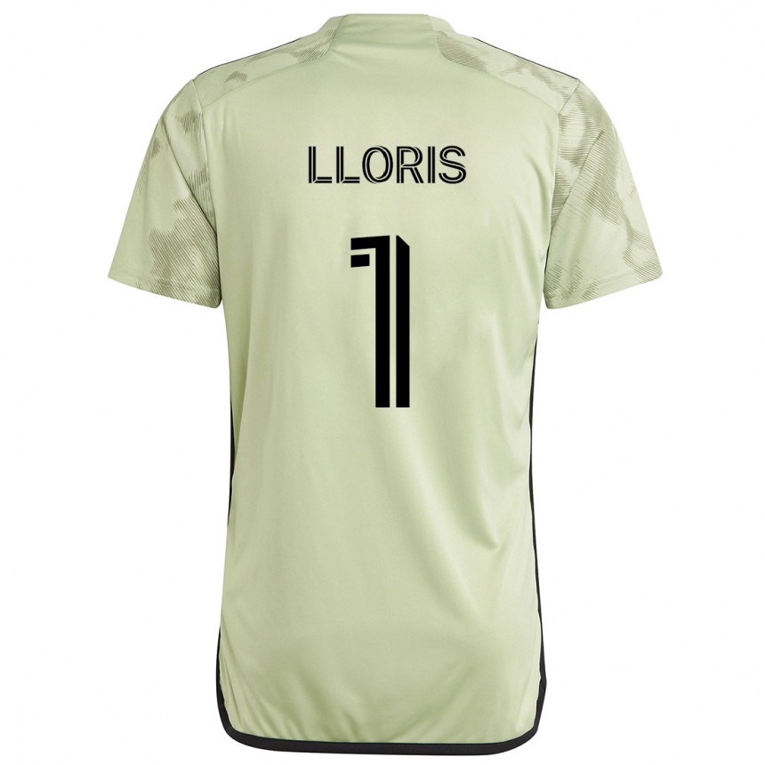 Kids Football Hugo Lloris #1 Light Green Away Jersey 2024/25 T-Shirt Za