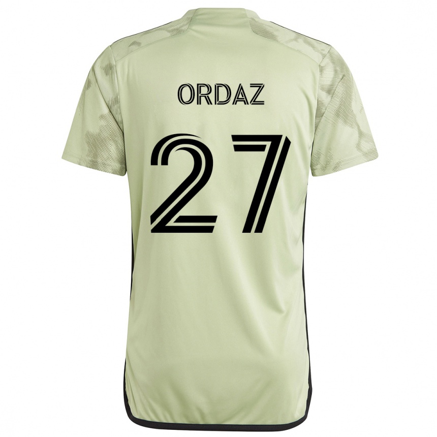 Kids Football Nathan Ordaz #27 Light Green Away Jersey 2024/25 T-Shirt Za