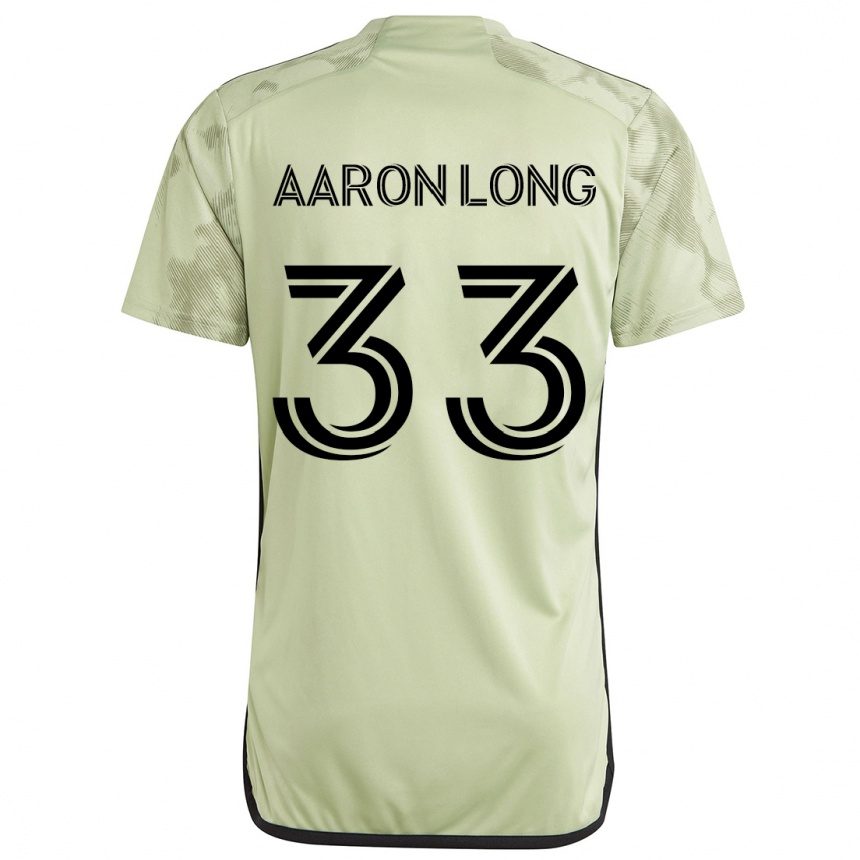 Kids Football Aaron Long #33 Light Green Away Jersey 2024/25 T-Shirt Za