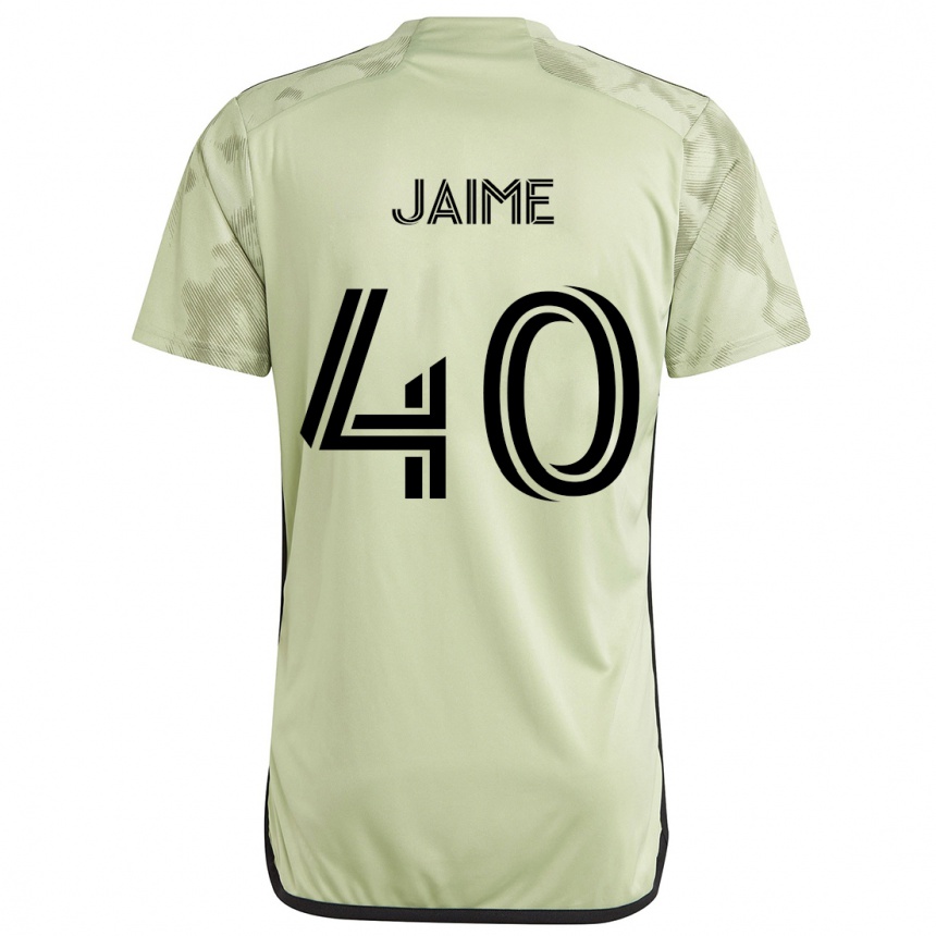 Kids Football Christopher Jaime #40 Light Green Away Jersey 2024/25 T-Shirt Za