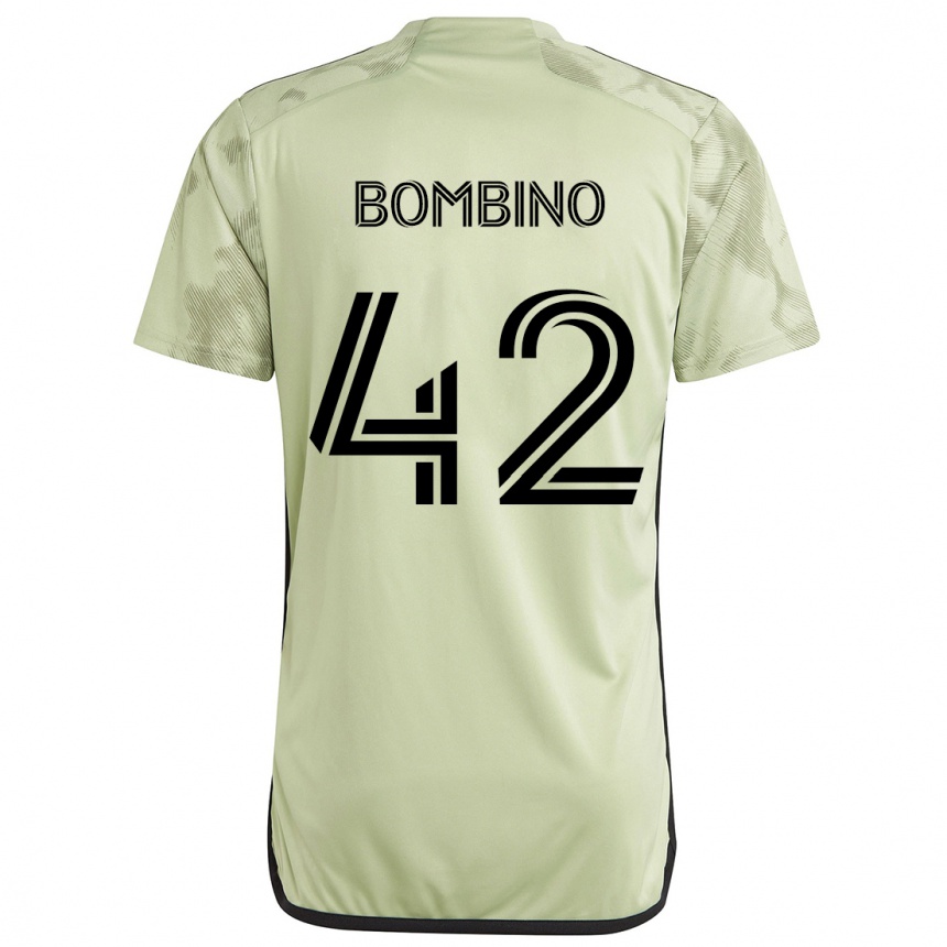 Kids Football Luca Bombino #42 Light Green Away Jersey 2024/25 T-Shirt Za